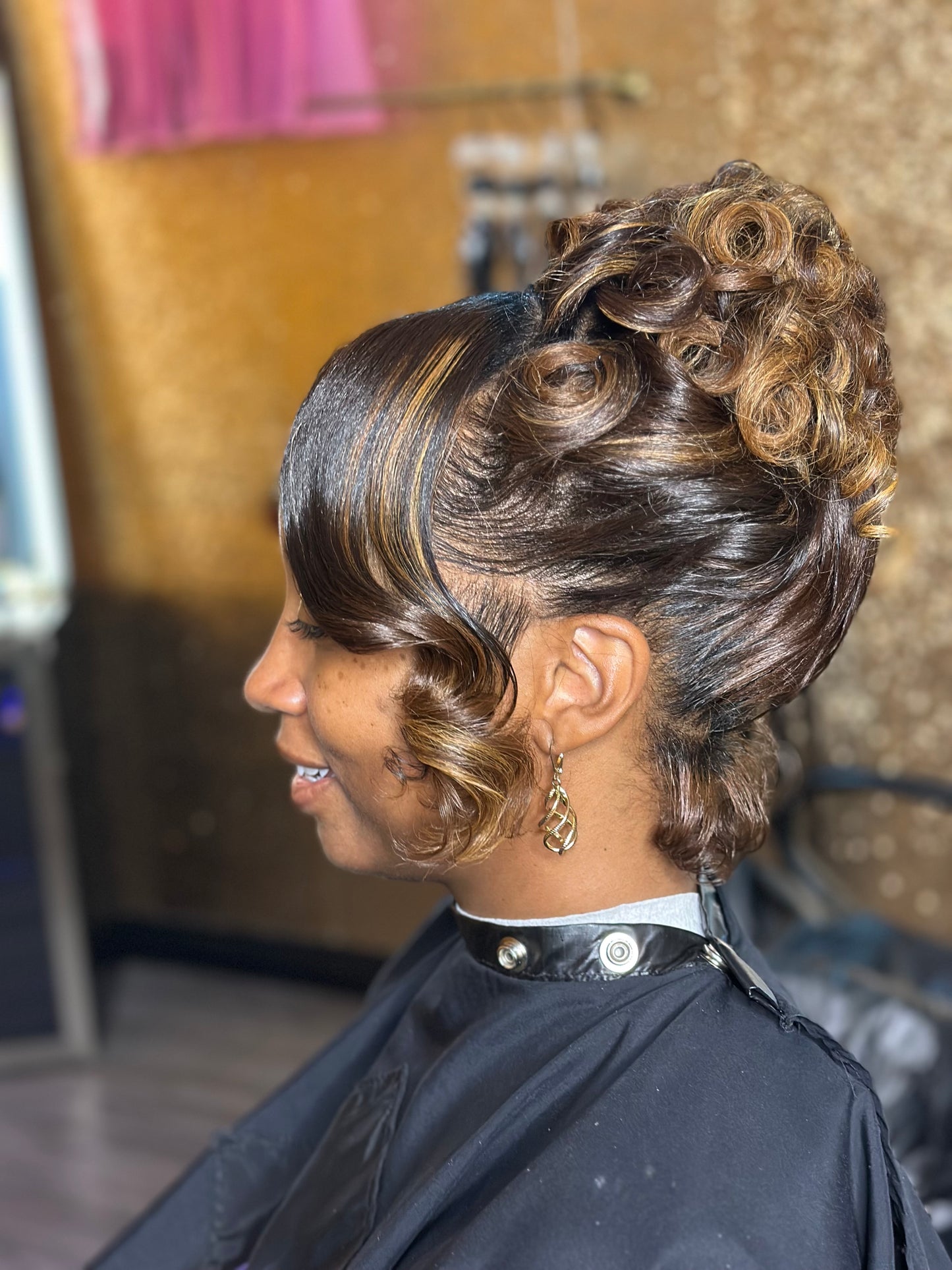 Pinned up ponytail