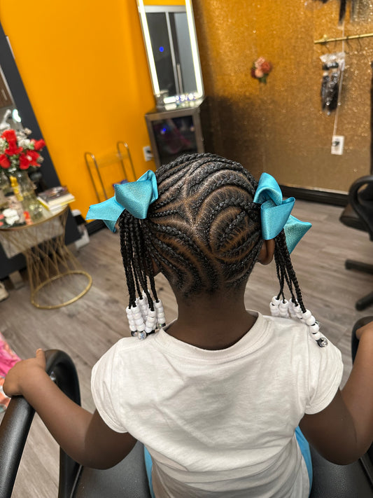 Two Ponytail (Small Feed In Braids)