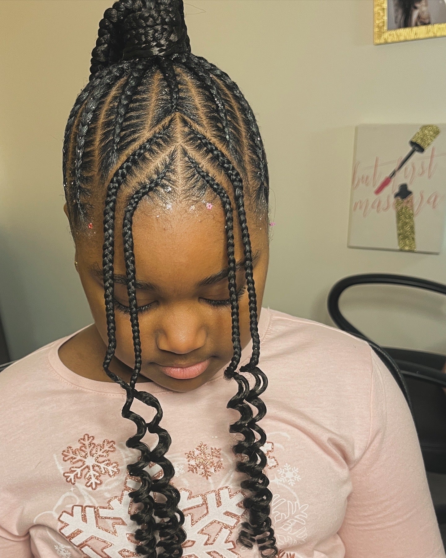 One Ponytail (Large Feed In Braids)