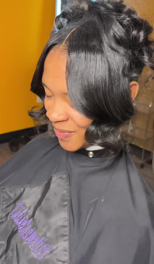 Pinned up ponytail